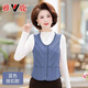 雅鹿輕薄羽絨馬甲女短款背心內穿內搭坎肩內膽修身秋冬季保暖馬夾 藍色 M 推薦95-105斤