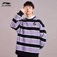 李寧（LI-NING）迪士尼聯(lián)名款男女同款無帽衛(wèi)衣休閑運(yùn)動服寬松圓領(lǐng)套頭衫男士上衣 黑色 S/165 (90-110)斤