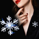 SENDME浪漫雪花胸針胸花休閑西裝外套別針圍巾生日禮物送女朋友 雪花胸針