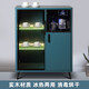 美凌達（MEILINGDA） 現代輕奢風(fēng)家用商用多功能智能實(shí)木全自動(dòng)茶吧機冰熱飲水機客廳茶水柜奶瓶消毒柜冰箱紅酒冷藏柜 實(shí)木822孔雀藍（亮燈儲物柜+茶吧機） 冰溫熱