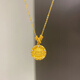 瑞諾黃金黃財神項鏈女999足金金圈圈鎖骨鏈生日生日禮物送女友 項鏈禮盒包裝定金
