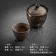 象運(yùn)福手作鐵釉茶壺套裝便攜快客杯旅行茶具手抓壺陶瓷過濾泡茶壺 手作陶制 冥思手抓單壺+品杯