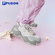 FILA FUSION斐樂潮牌女鞋海星鞋II厚底潮鞋帆布鞋 奶白/南極灰-GA 37.5