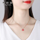 梵吉雅925銀項(xiàng)鏈女士款韓版閨蜜首飾品七夕情人節(jié)禮物送女友感溫變色 宮廷御貓項(xiàng)鏈-玫瑰金色