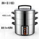 SANMSIE 多功能電蒸鍋家用不銹鋼電火鍋智能全自動(dòng)大容量32cm電蒸籠三層蒸汽鍋預(yù)約定時(shí)保溫蒸魚包子饅頭 32AD二層（底鍋+2層低）16L