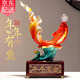 締晶年年有余金魚(yú)擺件工藝品客廳玄關(guān)辦公室新年裝飾喬遷之喜搬家禮物 【年年有余】金魚(yú)擺件