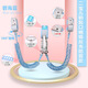 海豚小姐（Miss Dolphin）防丟神器兒童防丟繩防走失手環(huán)感應(yīng)安全防護(hù)寶寶小孩防走丟牽引繩 雙胞胎鑰匙鎖反光包芯防剪 藍(lán)色 2.5米