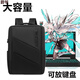 爵爺華碩天選6pro/6/5pro電腦包游戲本17.3英寸防震雙肩背包可放鍵盤(pán) 曜石黑【無(wú)標】 17.3英寸