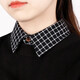 IFSONG美宋新品假領(lǐng)子女款百搭女棉襯衣領(lǐng)子秋冬季配毛衣打底裝飾假衣領(lǐng) 黑白格子 均碼（建議80-130斤）