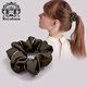 皇家莎莎（Royalsasa）頭花發(fā)飾丸子頭盤(pán)發(fā)器發(fā)圈布藝發(fā)繩扎頭發(fā)頭繩頭飾品 咖色