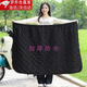 山頭林村電動(dòng)車(chē)擋風(fēng)裙擋風(fēng)被秋冬摩托騎車(chē)保暖護膝護腿大圍裙防水加絨后座半身防風(fēng)裙男女 松緊腰卡扣款 黑色加厚加絨