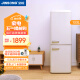 金松（JINSONG）133升彩色复古冰箱家用厨房双门节能保鲜冷藏冷冻小型电冰箱BCD-133R 慕斯白