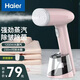 海爾（Haier） 掛燙機家用手持熨斗蒸汽掛燙機除菌除螨 除皺不傷衣電熨斗大水箱旅游出差便攜式小型掛燙機 粉色HY-GW2502F【納米防燙面板】