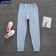 蘑菇兔胖男童秋褲單件春秋款大童內穿加肥加大男孩棉毛褲線(xiàn)褲薄款12歲15 淺藍色 150加肥適合100斤左右
