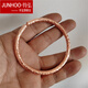鈞弘  純銅手工手鐲飾品紅銅紫銅鐲子簡(jiǎn)約錘印新款情侶款黃銅手環(huán) 紅銅中號粗5毫米內徑5.8cm約34克