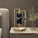 普朵鐘飾 HOME DECOR座鐘客廳家用時(shí)尚酒柜現(xiàn)代簡(jiǎn)約臺(tái)鐘時(shí)鐘擺件個(gè)性創(chuàng)意大氣臺(tái)式鐘表 加大號(hào)：寬27*高35cm