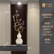 一森諾銅葫蘆擺件大號(hào)風(fēng)水客廳玄關(guān)酒柜電視柜桌面裝飾品 玉石葫蘆【大顆紫水晶】高66cm