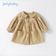 JELLYBABY女童風(fēng)衣外套春春三歲兒童童裝春冬女孩2026新款衣服小童寶寶春裝 卡其 110