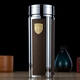 言易【七夕情人節(jié)禮物】高檔銀杯子999足銀內膽銀水杯銀茶杯銀保溫杯 棕色【999足銀內膽+檢測證書】