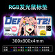 新盟（TECHNOLOGY） 【4毫米】發(fā)光鼠標墊大號LOL游戲電競RGB桌墊電腦筆記本加厚鍵盤(pán)墊超大動(dòng)漫二次元申鶴露西桌墊 02白色發(fā)光大墊【300*800*4mm】