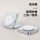 ESCASE適用蘋(píng)果手機手表無(wú)線(xiàn)充電器二合一折疊Magsafe磁吸15W快充iphone16promax華為mate70pro流光銀