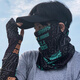 銘隋防曬面罩男夏季冰絲防紫外線面紗遮全臉臉基尼遮陽口罩騎行 黑色【面罩】