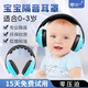 寶寶嬰幼兒童隔音耳罩防噪音耳機睡眠新生兒睡覺(jué)防水汽車(chē)飛機高鐵出行降噪舒適放鞭炮聽(tīng)力防護頭戴式減壓神器 【0-3歲】藍色-多檔位調節