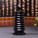 唯誠天然黑曜石九層文昌塔擺件黑色水晶家居客廳辦公桌面擺設 高15cm