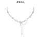 ZEGL過(guò)年真柳愛(ài)心拼接項鏈吊墜鎖骨鏈配飾高級感女生送閨蜜生日禮物 雪融之心項鏈