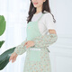 碎花圍裙女日系可愛ins小清新工作服男韓版棉麻布料透氣防水防油家用廚房做飯圍腰2021新款夏天薄款 綠色