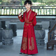 STORYBROOKE新款原創(chuàng)兒童漢服男童唐裝高端繡花男童帥氣中國風(fēng)表演國學(xué)演出服 緋紅 120 /身高115-124cm體重42-51斤
