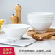 玉蝶白色好骨瓷餐具面館拉面碗陶瓷大碗湯碗斗笠碗多個(gè)裝日式家用面碗 7英寸6個(gè)裝（面碗）