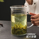 禾達拉帶把玻璃杯家用耐熱泡茶杯水杯大容量扎啤杯果汁杯啤酒杯牛奶杯子 1000ml【透明款】+玻璃蓋