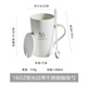 星座杯杯子家用簡(jiǎn)約星座馬克杯ins風(fēng)咖啡陶瓷杯帶蓋勺大容量辦公室水杯 600ml】16oz啞光白帶不銹鋼咖啡勺
