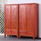崇城榆木實(shí)木雙開(kāi)門(mén)頂箱柜嫁妝儲物三門(mén)大衣柜臥室雙開(kāi)門(mén)組合中式家具 大衣柜一對196*55*196
