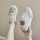 鉑吶苓小個(gè)子厚底增高德訓鞋2026春季新款透氣阿甘運動(dòng)休閑鞋老爹鞋女 厚底德訓鞋【米色】 偏小一碼 38