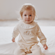 OAK FAMILY新生寶寶爬服嬰幼兒衣服長(zhǎng)袖連體衣冬季保暖加厚哈衣 米黃 90cm