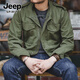 JEEP SPIRITJEEP PIRIT吉普高端美式復古軍綠M65野戰夾克阿美咔嘰沖風(fēng)衣外套 軍綠色 S
