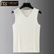 莫代爾無(wú)痕冰絲背心男士打底夏季款80S莫代爾內穿坎肩無(wú)袖運動(dòng)汗衫 白色 XL