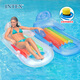 INTEX 58802充氣扶手靠背浮排水上休閑沖浪浮排兒童玩具 藍銀隨機發(fā)