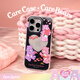 CARE CASEX Care Bears聯(lián)名手機殼 相框款彩色邊框獨立按鍵  適用蘋(píng)果iPhone16 15 14  Pro Max 可愛(ài) 黑底愛(ài)心剪紙殼 iPhone 16