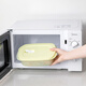 特百惠（Tupperware）長(zhǎng)方微波加熱上班族學(xué)生帶飯大容量密封便攜便當(dāng)塑料保鮮飯盒 奶黃色1L