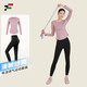 范迪慕瑜伽運動(dòng)套裝女 春夏長(cháng)袖高彈透氣修身跑步衣訓練健身服羽毛球服