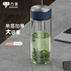 萬(wàn)象（WANXIANG）加厚單層玻璃杯男士大容量便攜式車載帶濾網(wǎng)茶杯高檔商務(wù)辦公水杯 U272R-黑藍(lán)色420ml