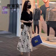 唐菓蜜新款連衣裙女2025夏季女裝韓版時尚氣質(zhì)百搭顯瘦復(fù)古港風(fēng)裙子夏天 黑色上衣+碎花裙子 L