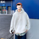 GQWWQXins港風(fēng)衛衣男春秋款寬松bf慵懶風(fēng)韓版潮流帶帽外套 白色 M