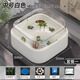 最萌烏龜缸家用造景創(chuàng  )意新款亞克力帶曬臺生態(tài)小型龜盆魚(yú)缸烏龜飼養缸 中號【29.5*29.5*16】套餐一