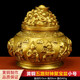 筱凡黃銅五路財(cái)神聚寶盆擺件財(cái)源滾滾擺件收銀臺(tái)家居開(kāi)業(yè)禮品擺件 五路財(cái)神小號(hào)：直徑10cm 黃銅聚寶盆擺件