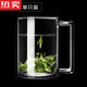 COUNT QIABEI德國進(jìn)口品質(zhì)家用鋼化玻璃杯帶把透明辦公室綠茶杯高級高檔男士泡 450 單只【鋼化玻璃杯 牢固結(jié)實