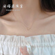 尚福鑫珠寶銀飾女士項鏈2025年新款純銀雙環(huán)愛心銀項鏈輕奢高級感送女友禮物 環(huán)扣愛心項鏈·金色款 925銀